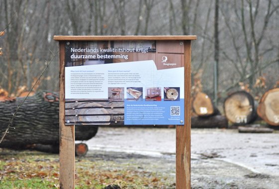 infobord kavelplaats rondhoutveiling