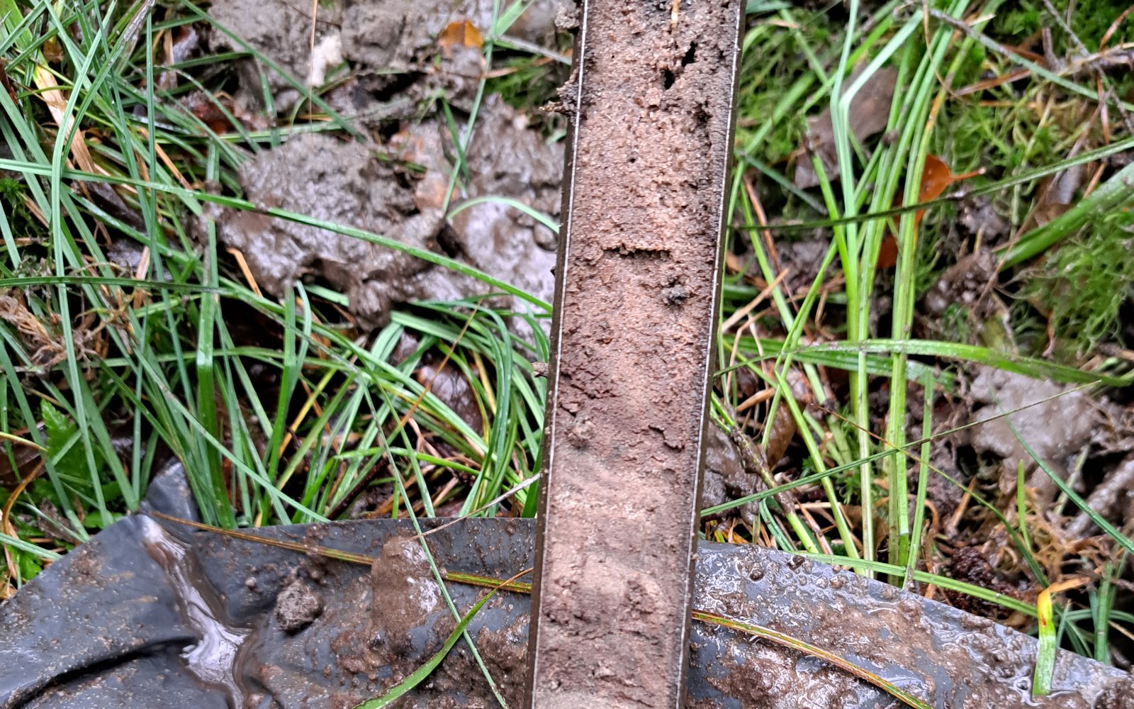 Gelaagdheid organische silt, verspoeld