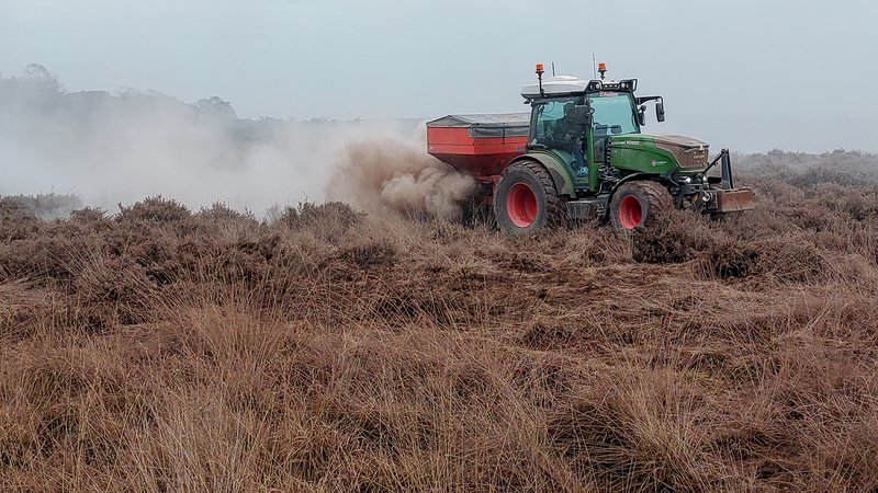Steenmeelverspreiding op de Veluwe (Bron: Rob Felix )